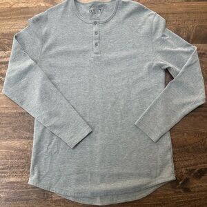 BYLT Basics Heather Gray Long Sleeve Henley